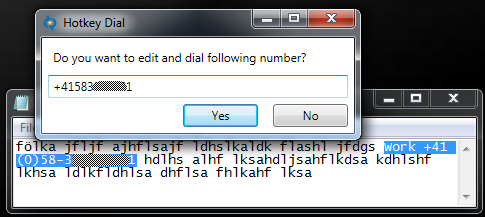 Screen shot Hotkey Dialer
